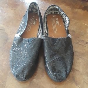 Like New Sparkly Toms - Youth Size 4